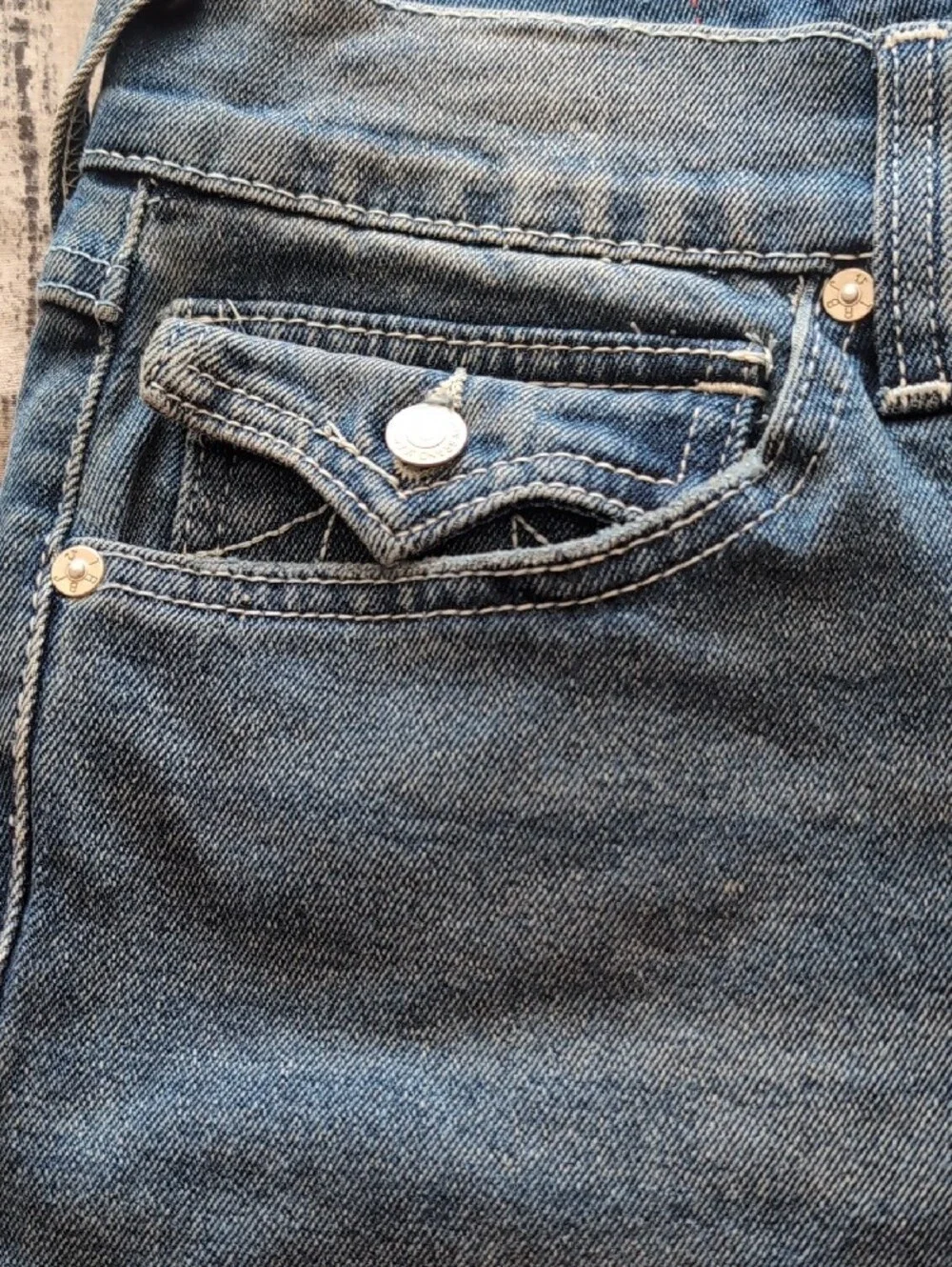True Religion Men's Light Blue Relaxed Jeans with Back Pocket Flap